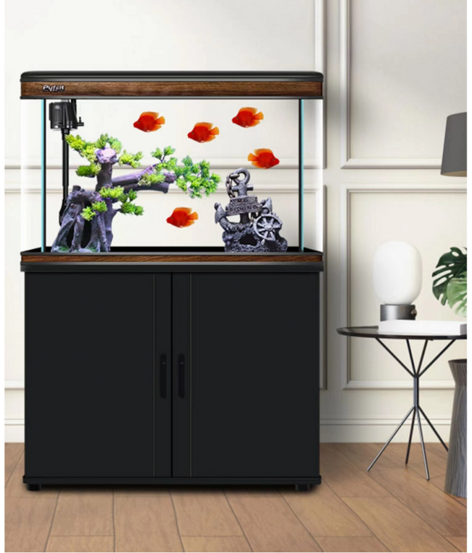 Karis Perfect Aquarium Set with Cabinet – 80×37×58 cm – Black Color