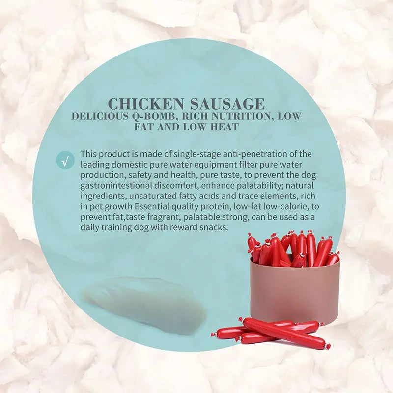 Bioline Chicken Sausage 15g x 30 High Protein Cat Treats