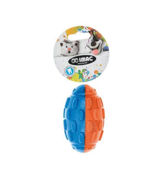 Imac Foam Tug Rugby Ball Dog Toy with Squeaker – 11.5x6.5cm