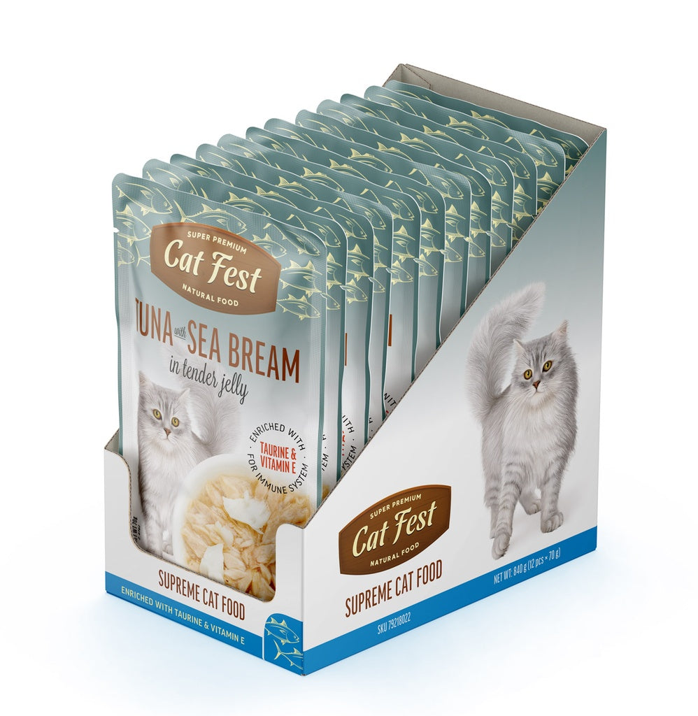 Cat Fest Duck Fillets in Jelly – 70g Tender Wet Cat Treat