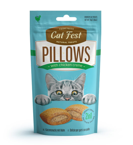 Cat Fest Pillows with Chicken Cream – 30g Tasty Cat Snacks