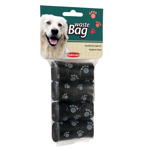 Padovan Waste Bags Black – 4 Roll Pack Poop Disposal