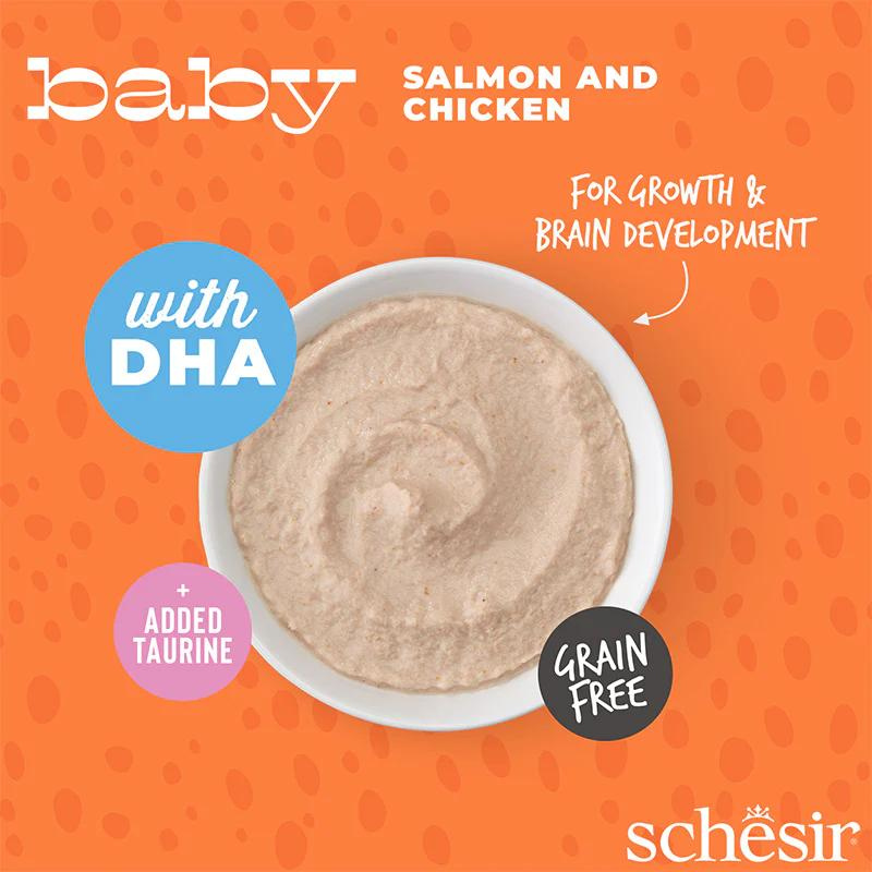 Schesir Baby Kitten Mousse Chicken & Salmon Wet food 70G