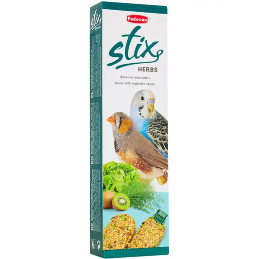 Padovan Stix Herbs Treat for Budgies – 80g Healthy Bird Snack