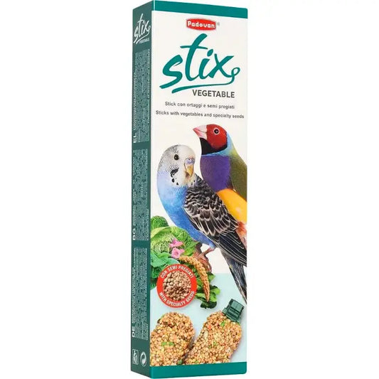 Padovan Stix Veggie Treat for Budgies & Finches – 100g Snack