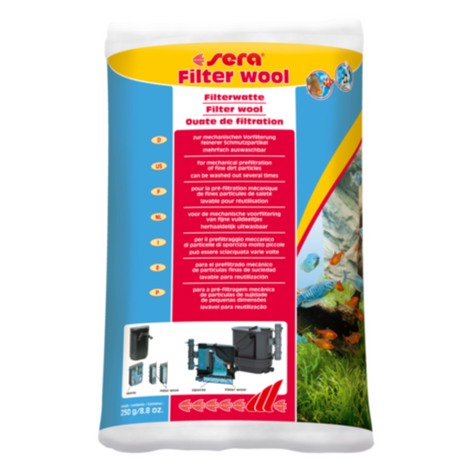 Sera Filter Wool 250G – High-Efficiency Filter Fiber for Aquariums