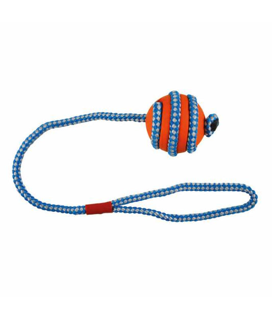 Imac Dog Toy Rubber Ball with Rope – 5 cm – Tug & Chew Play