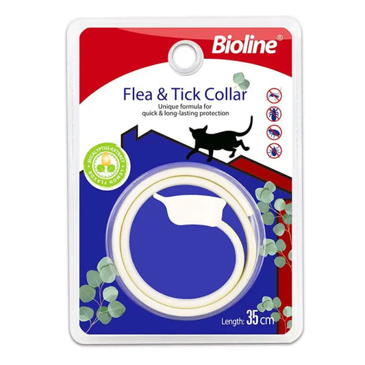 Bioline Flea & Tick Collar for Cats 35cm Eucalyptus & Lemon Scent