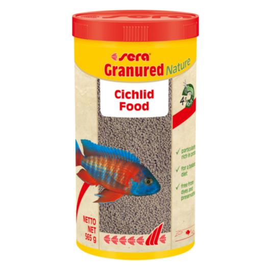 Sera Granured Nature Fish Food 1L – Cichlid Granules for Color Boost