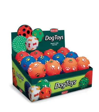 Padovan Dog Ball with Paws – 12cm Durable Play Toy