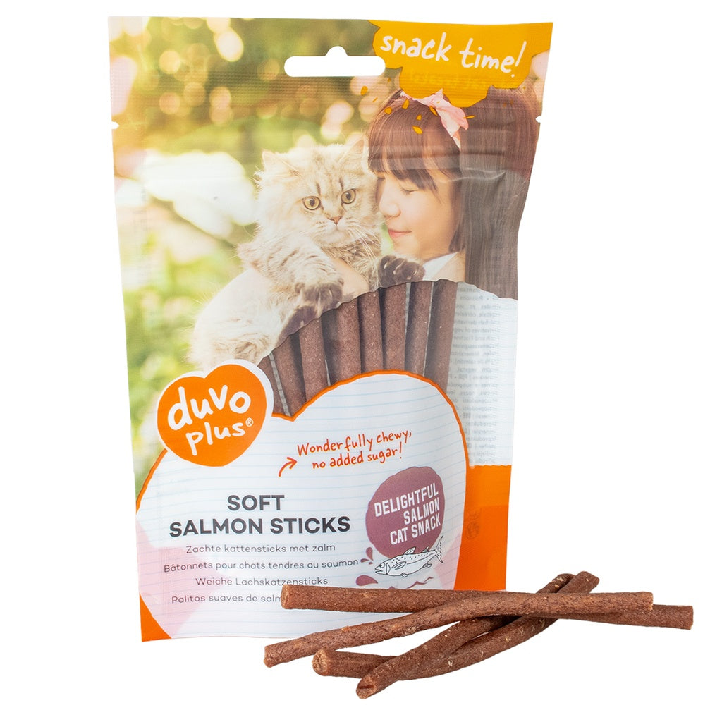Duvo+ Soft Salmon Sticks for Cats – 50g