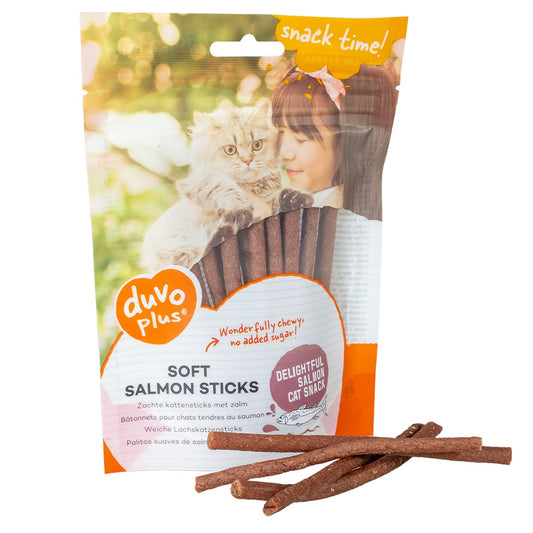 Duvo+ Soft Salmon Sticks for Cats – 50g