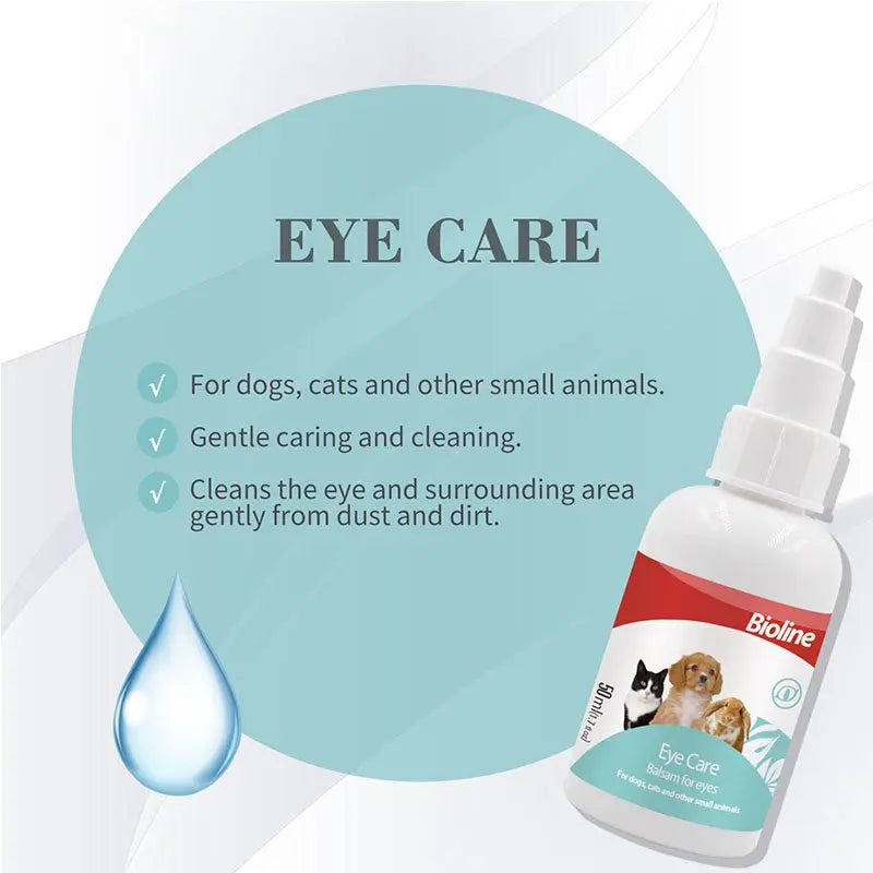 Bioline Eye Care for Cats 50ml  Gentle Eye Solution for Cats