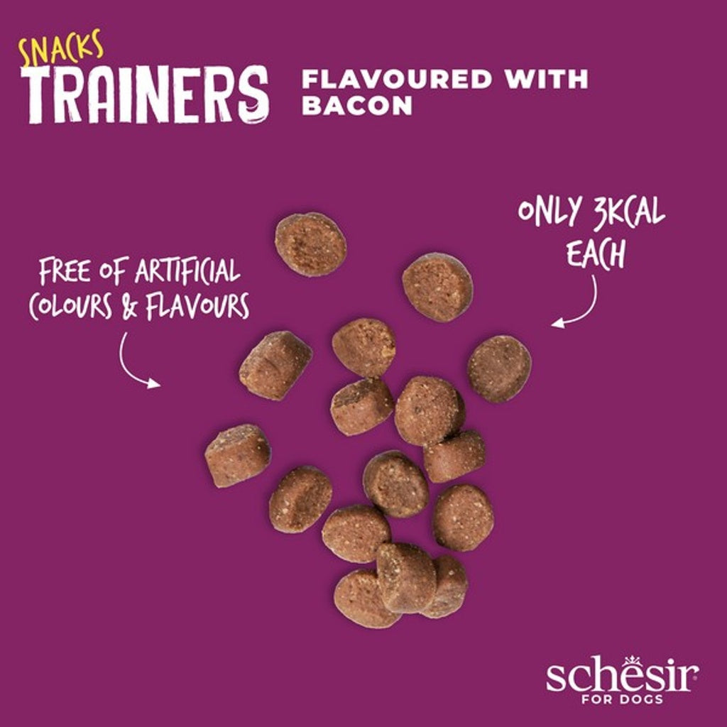 Schesir Dog Trainers Soft & Chewy Bacon Treats 113G