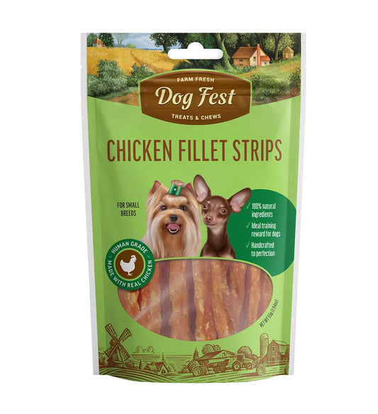 Dog Fest Chicken Fillet Strips for Mini-Dogs - 55g (1.94 oz)