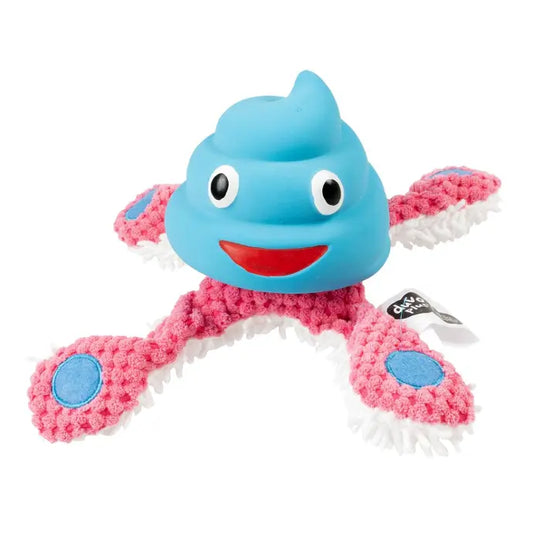 Duvo+ Plush Latex Octopus – Blue/Pink Durable Dog Toy