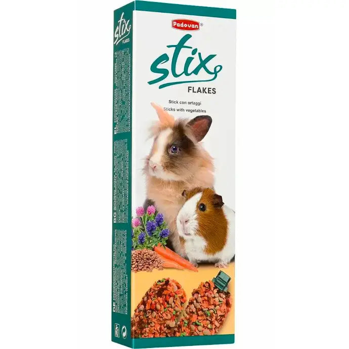 Padovan Stix Flakes – 100g Rabbit Crunchy Treats with Vegetables