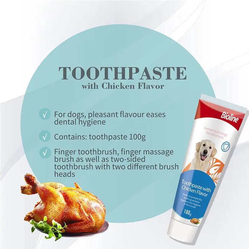 Bioline Dental Hygiene Set 100g  Chicken Flavor for Dogs & Cats