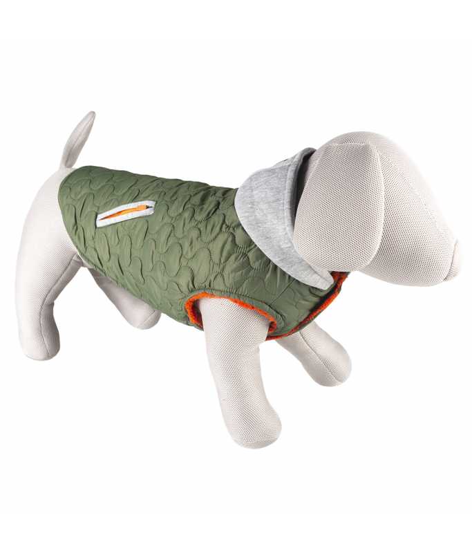 Duvo+ Urban Dog Jacket Grey/Green – XL (70cm)