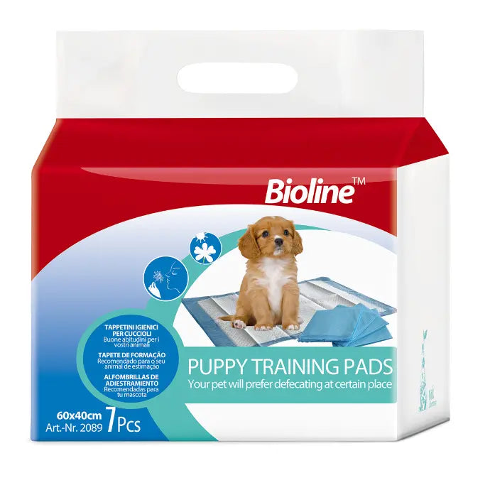 Bioline Puppy Training Pads 60x40cm Leak-Proof Absorbent Sheets