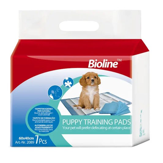 Bioline Puppy Training Pads 60x40cm Leak-Proof Absorbent Sheets