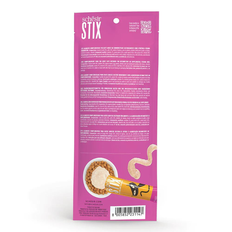 Schesir Cat Creamy Treat Stix Chicken 6x15G