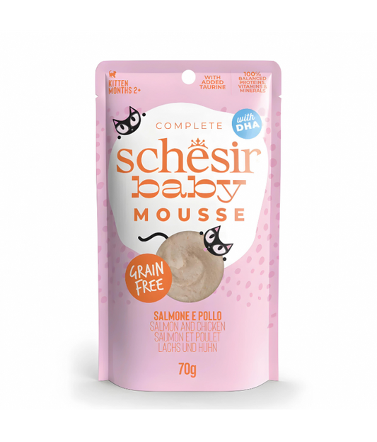 Schesir Baby Kitten Mousse Chicken & Salmon Wet food 70G