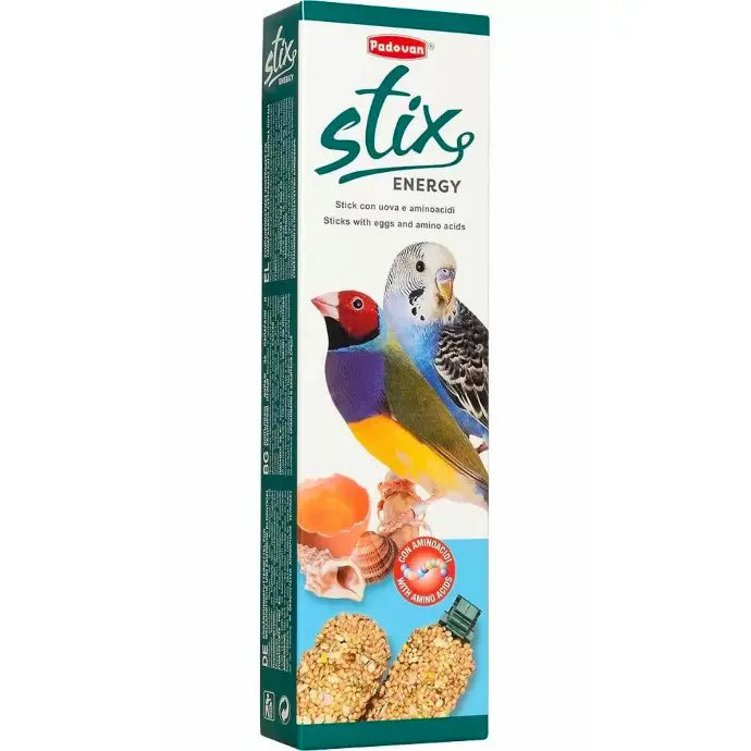 Padovan Stix Energy – 80g Budgie & Exotic Bird Treat Sticks