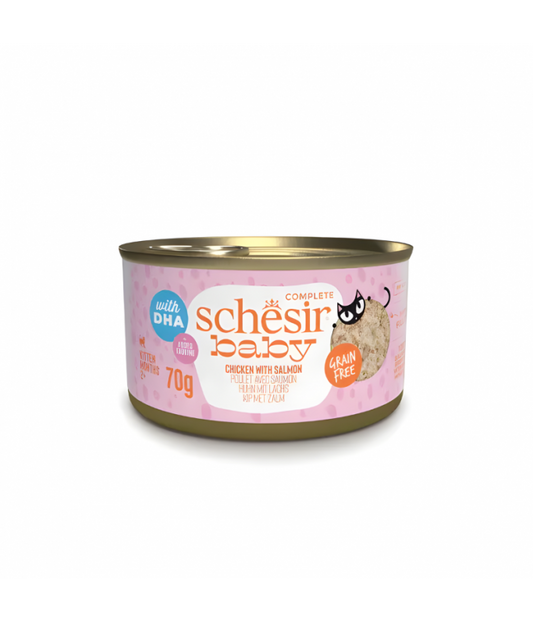 Schesir Baby Kitten Chicken & Salmon Wet food 70G