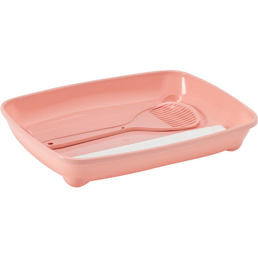 Moderna Kitten Starter Kit – Pink Litter Tray with Scoop & Bag – 36.7 x 27.1 x 6.2 cm