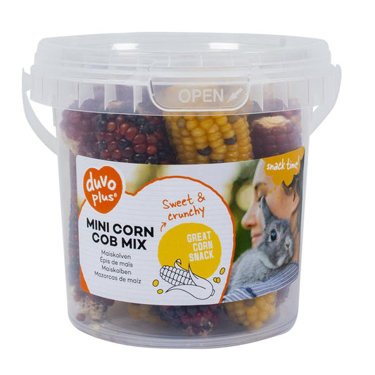 Duvo+ Mini Corn Cob Mix Small Animal Treats – Natural Snack