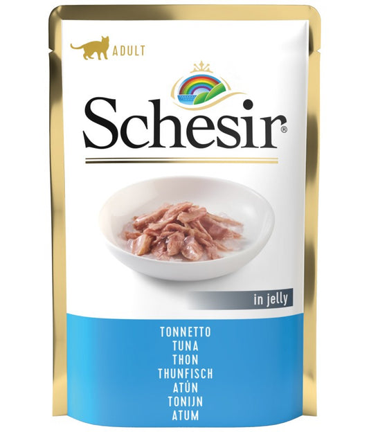 Schesir Cat Pouch Jelly Tuna for Adult Cat Wet food 85G