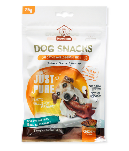 Howbone Dental Stick Dog Snack – Chicken Flavor, 75g