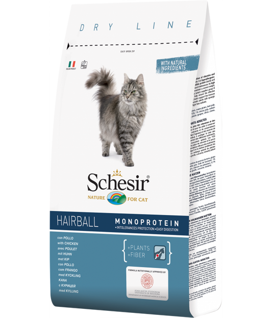 Schesir Cat Dry Food Hairball with Chicken[Weight - 400g]
