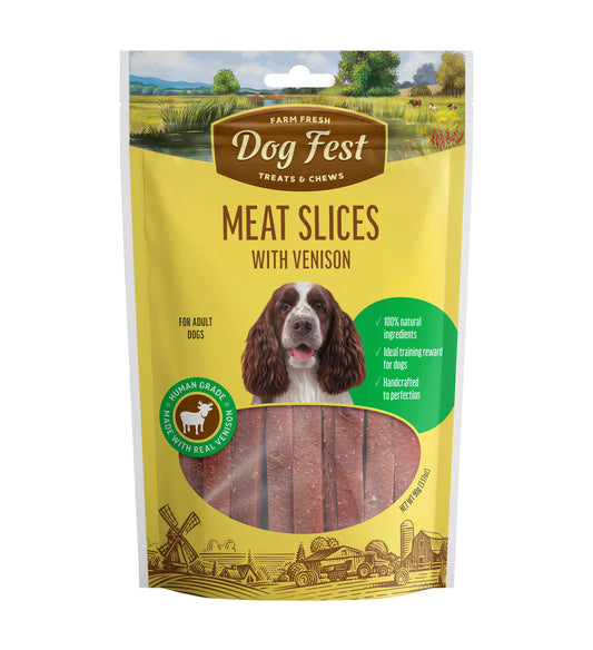 Dog Fest Slices with Venison for Adult Dogs – 90g
