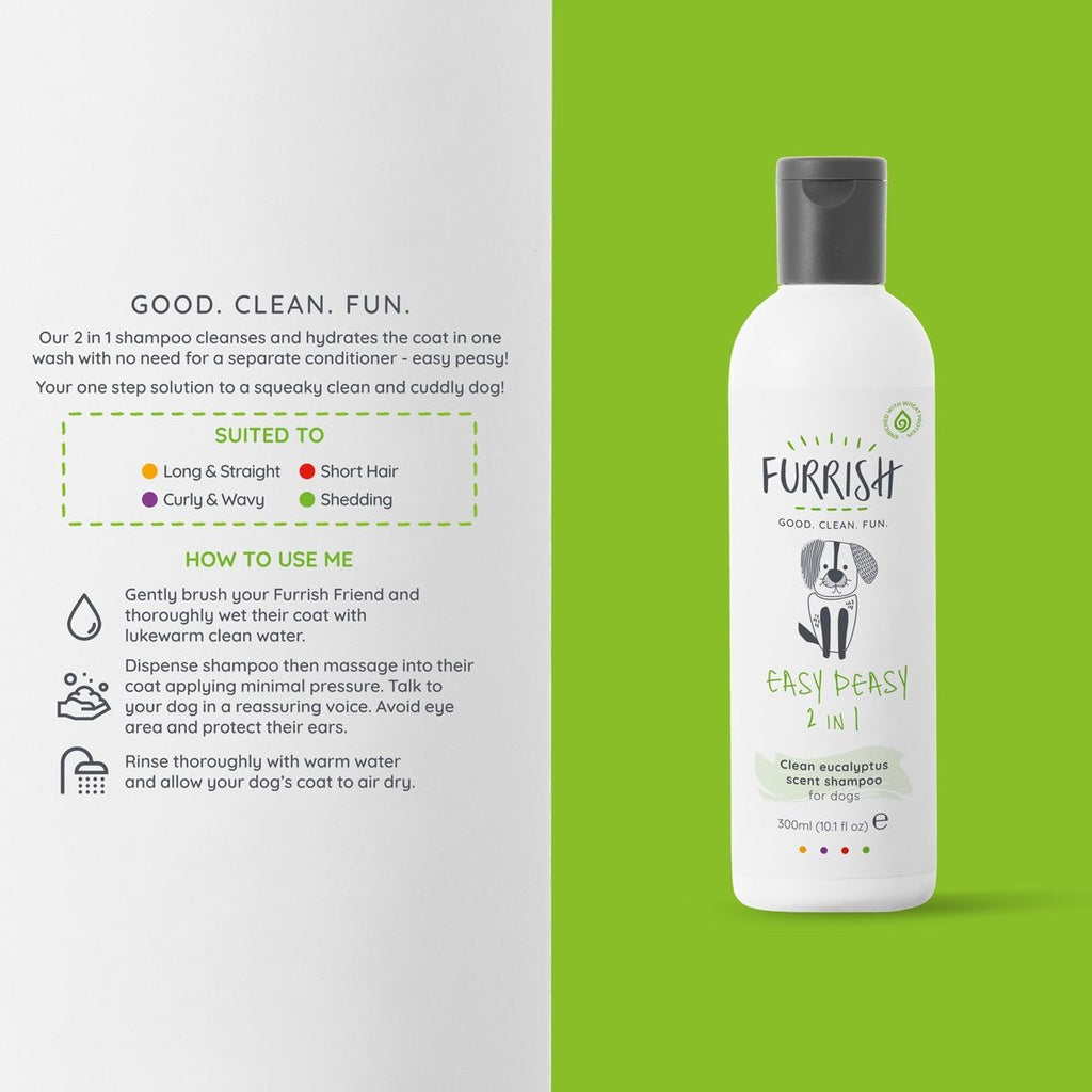 Furrish Easy Peasy 2-in-1 Pet Shampoo – 300ml