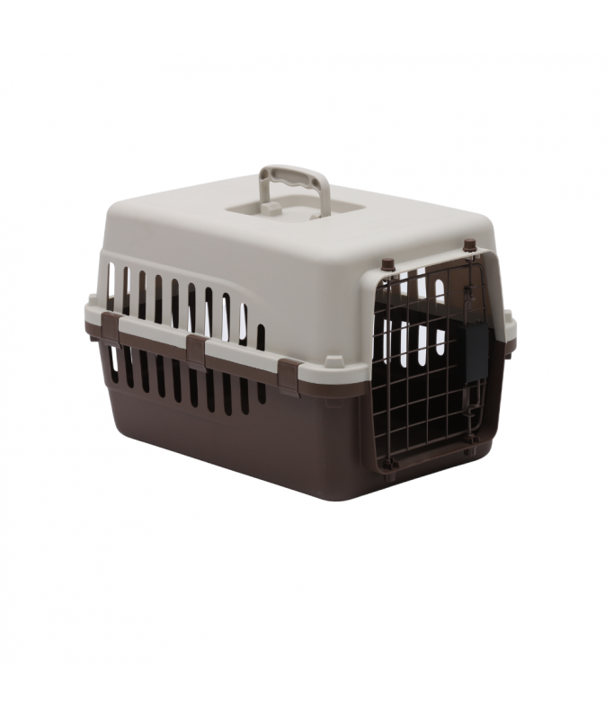 Pet Mode Plastic Pet Carrier -450x300x290mm- Ventilated Travel Crate