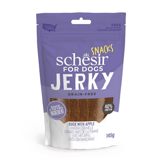 Schesir Dog Jerky Grain-Free Duck & Apple 145G