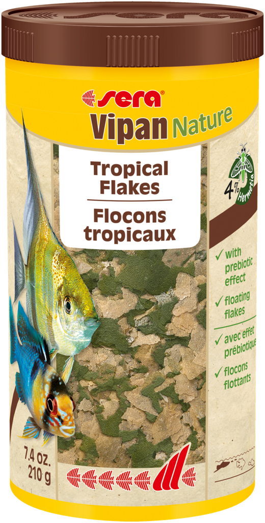 Sera Vipan Nature Flakes – 1L/210g Complete Tropical Flake Food