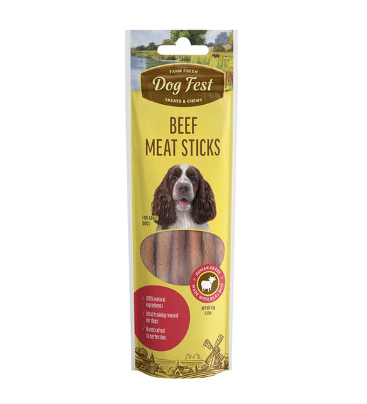 Dog Fest Beef Meat Sticks for Adult Dogs - 45g (1.59 oz)