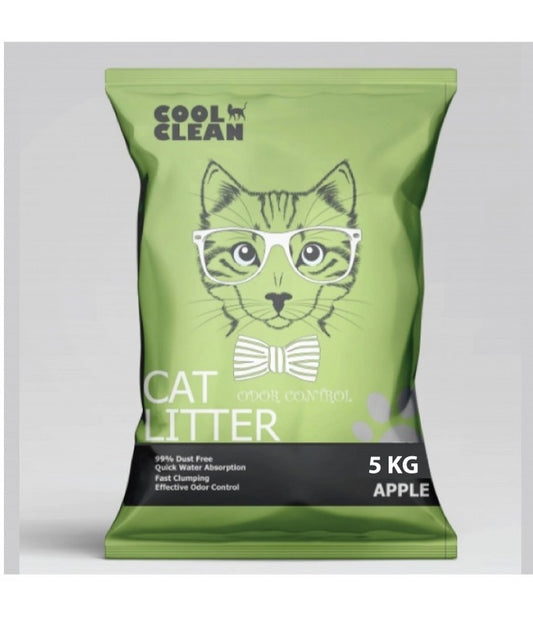 Cool Clean Clumping Cat Litter – Apple Scent 5kg Odor Control