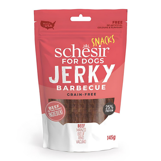 Schesir Dog Jerky Grain-Free BBQ Beef 145G