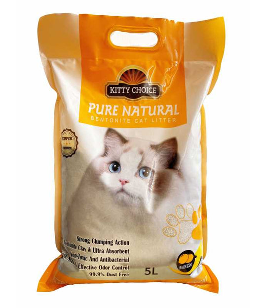 Kitty Choice Bentonite Cat Litter Lemon Scent – 5L (5Kg)