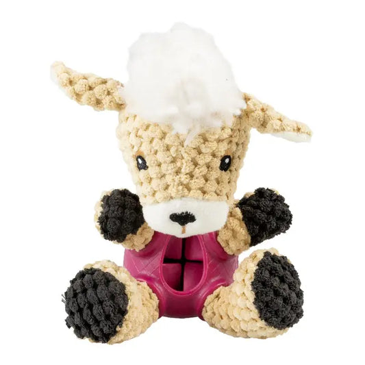 Duvo+ Plush & Rubber Sheep Treat Dispenser Toy – Multicolor