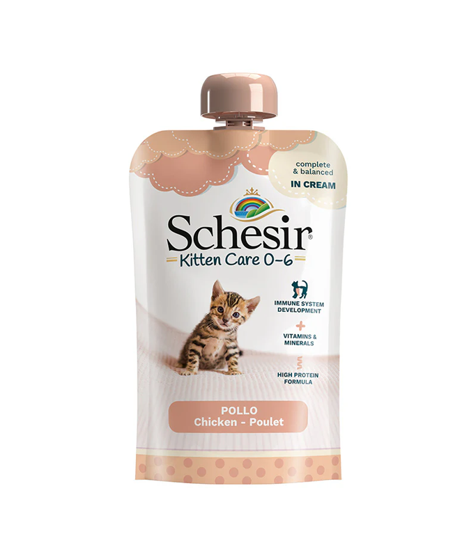 Schesir Kitten Cream Pouch Chicken Wet Food 150G