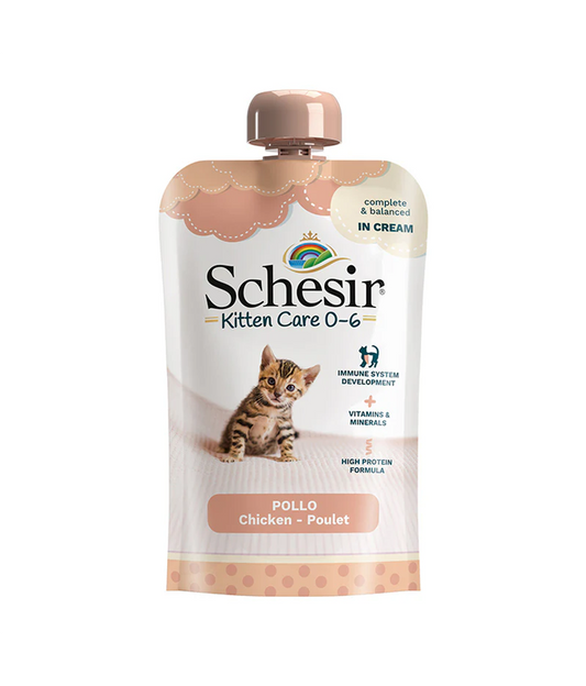 Schesir Kitten Cream Pouch Chicken Wet Food 150G