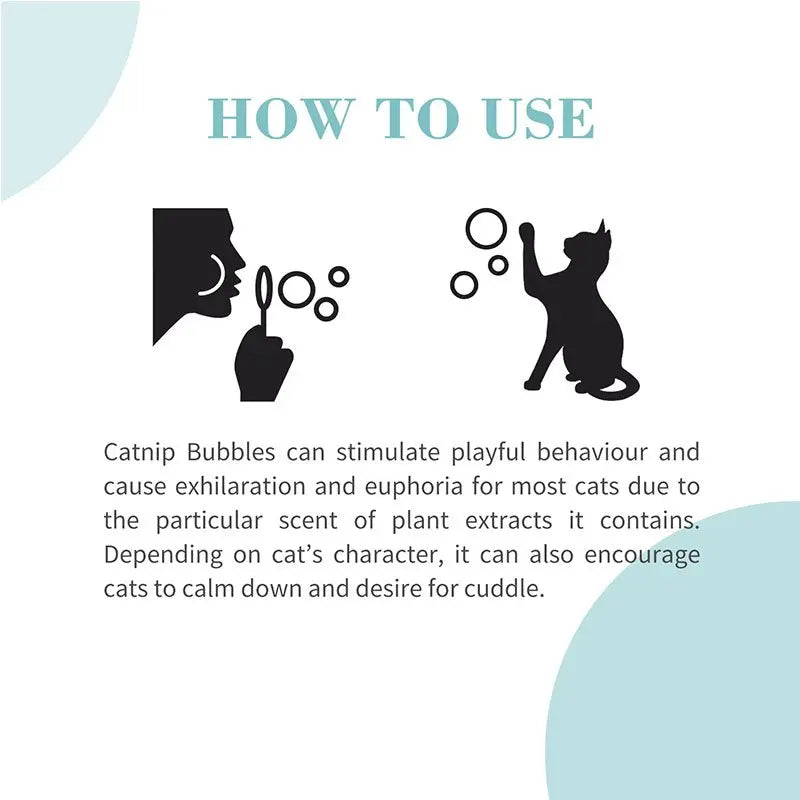Bioline Catnip Bubbles 17.7ml Interactive Cat Play Accessory