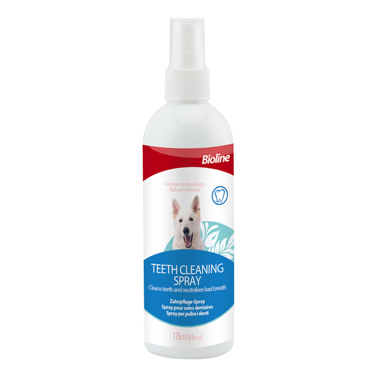 Bioline Dog Teeth Cleaning Spray 175ml  Oral Care for Fresh Breath