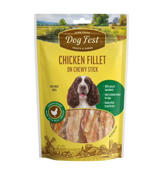 Dog Fest Chicken Fillet on a Chewy Stick for Adult Dogs - 90g (3.17 oz)
