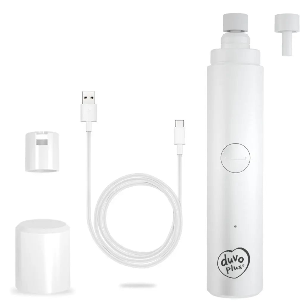 Duvo+ Electric Pet Nail Grinder – 14.6cm White